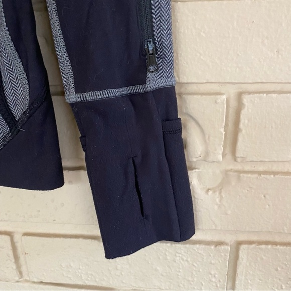 Ivivva By Lululemon sweater Herringbone Speed Seeker 1/4 Zip Pullover girl's 12 - Picture 2 of 8